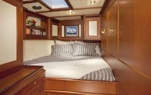 a bed in a cabin aboard SHAMOUN Yacht for Sale