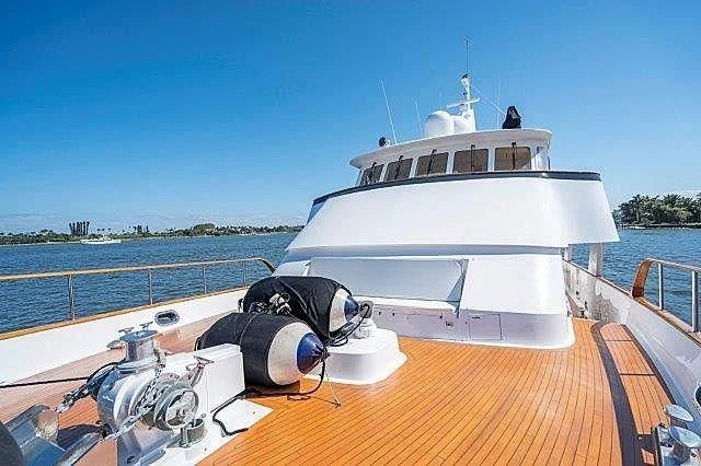 a boat on a deck aboard IVORY LADY Yacht for Sale