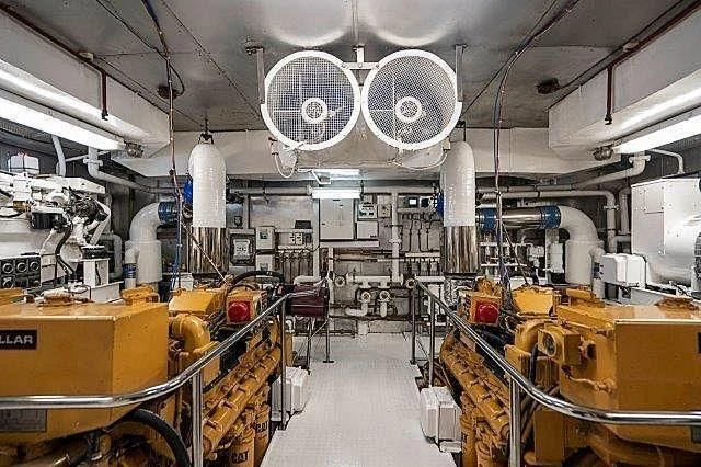 a factory with large machines aboard IVORY LADY Yacht for Sale