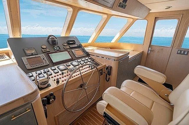 a cockpit of an airplane aboard IVORY LADY Yacht for Sale