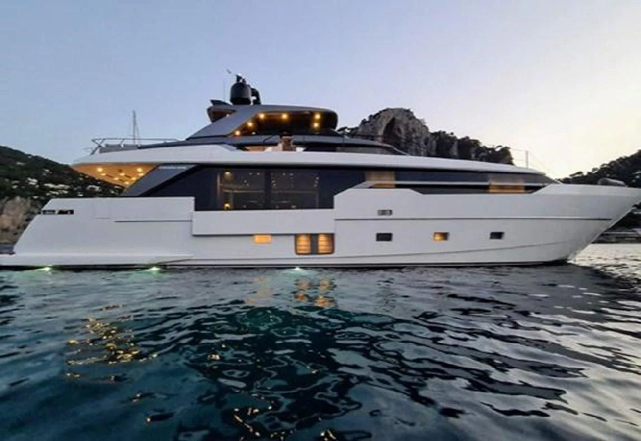 a boat in the water aboard 2021 SANLORENZO SD96 #95 Yacht for Sale