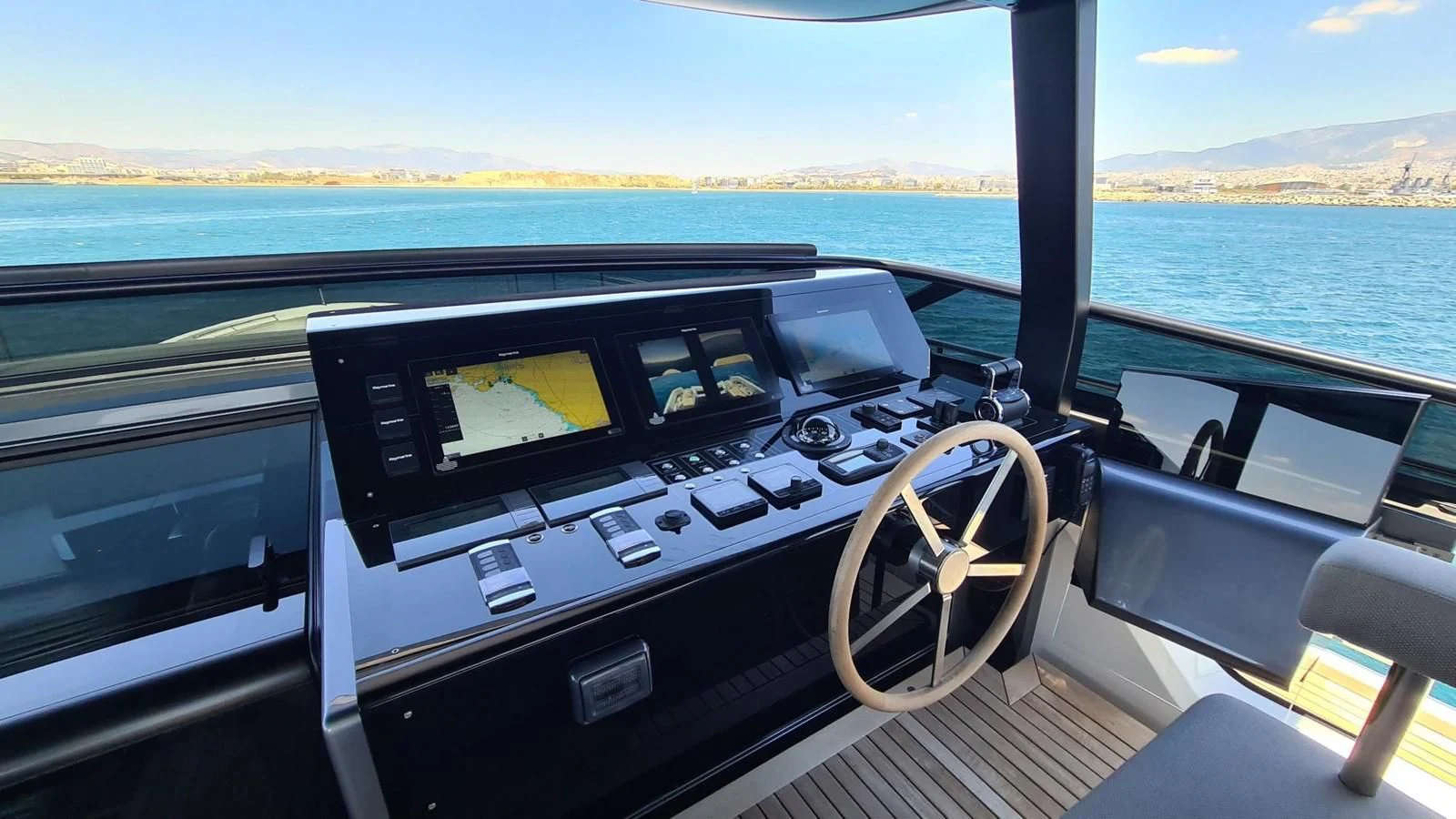 the inside of a car aboard 2021 SANLORENZO SD96 #95 Yacht for Sale