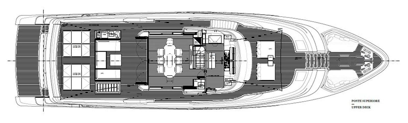 engineering drawing aboard 2021 SANLORENZO SD96 #95 Yacht for Sale