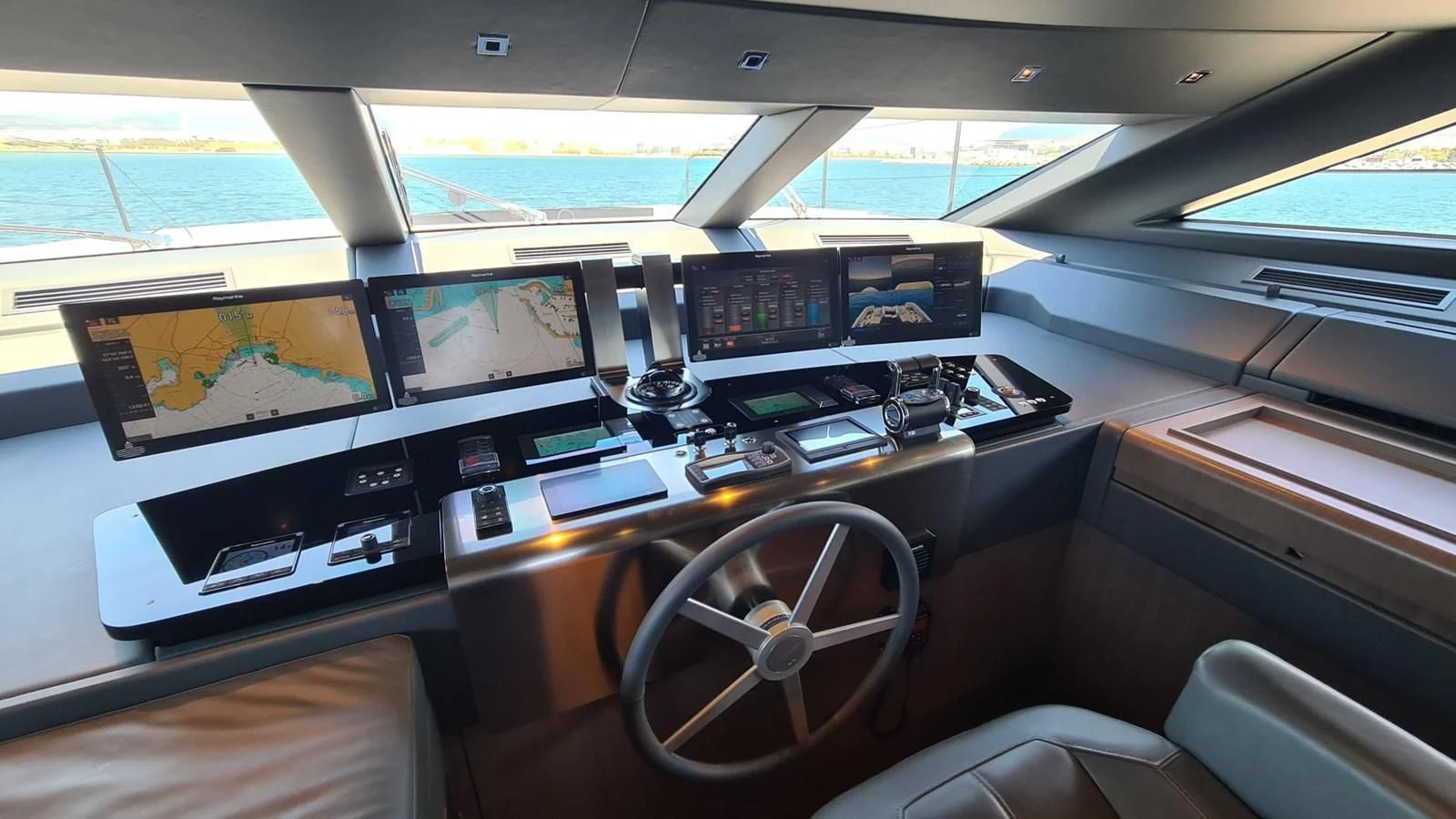 inside of a car aboard 2021 SANLORENZO SD96 #95 Yacht for Sale