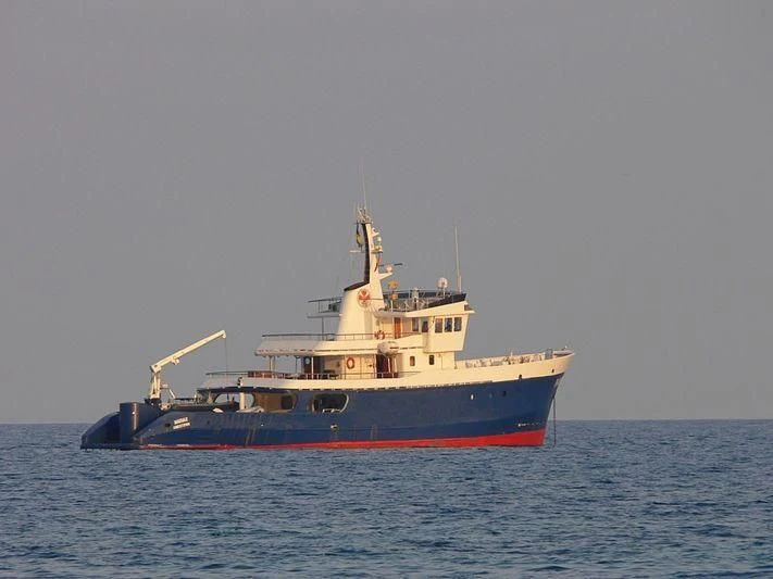 a boat in the water aboard MAYA'S DUGONG Yacht for Sale