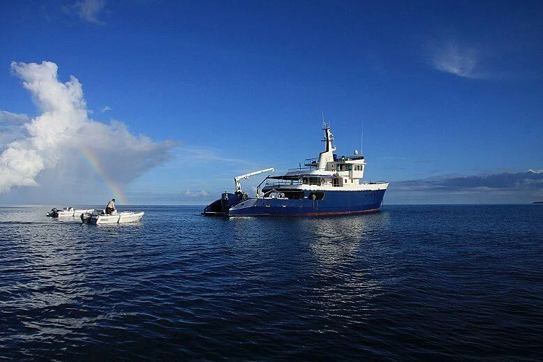 a boat in the water aboard MAYA'S DUGONG Yacht for Sale