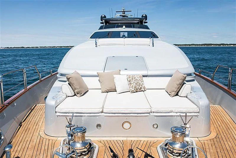 a boat on a deck aboard TAIL LIGHTS Yacht for Sale