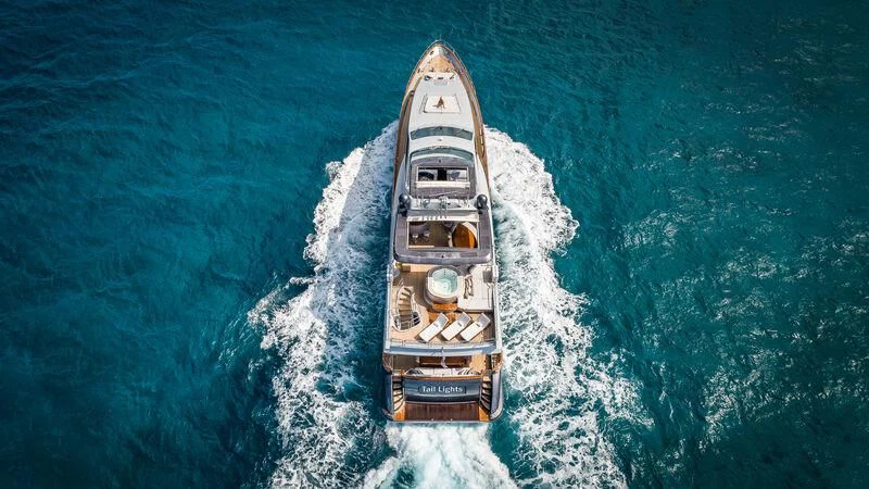 a ship in the water aboard TAIL LIGHTS Yacht for Sale