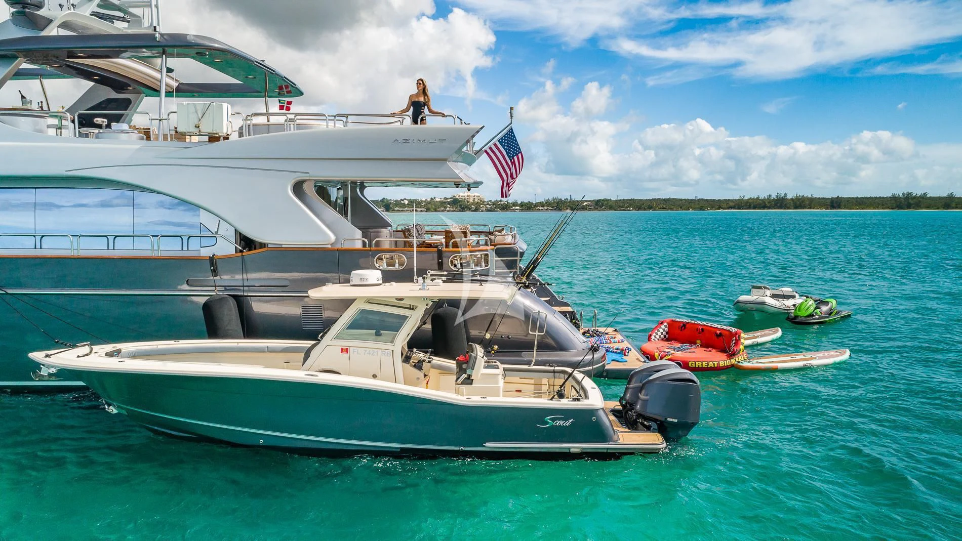 a boat in the water aboard TAIL LIGHTS Yacht for Sale