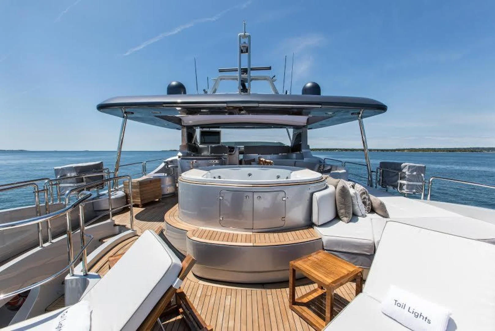 a boat on a deck aboard TAIL LIGHTS Yacht for Sale