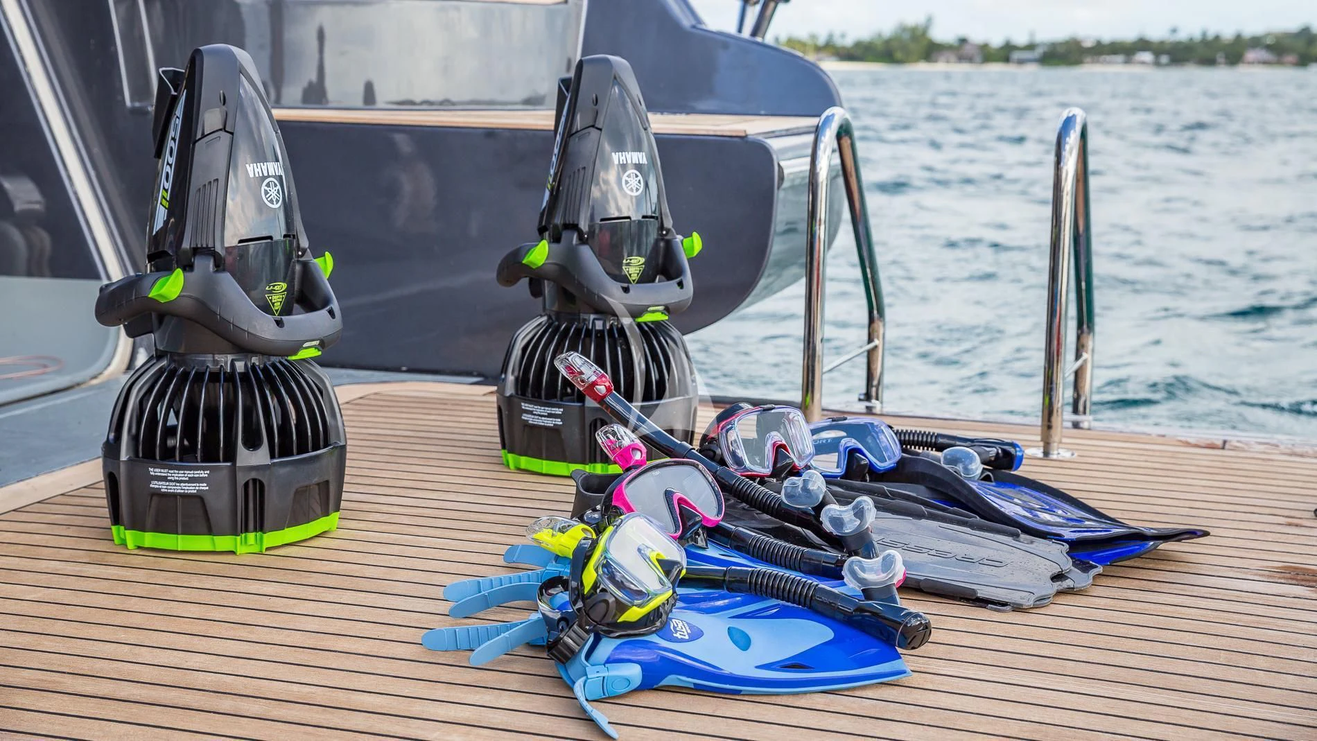 a boat with wires and cables aboard TAIL LIGHTS Yacht for Sale