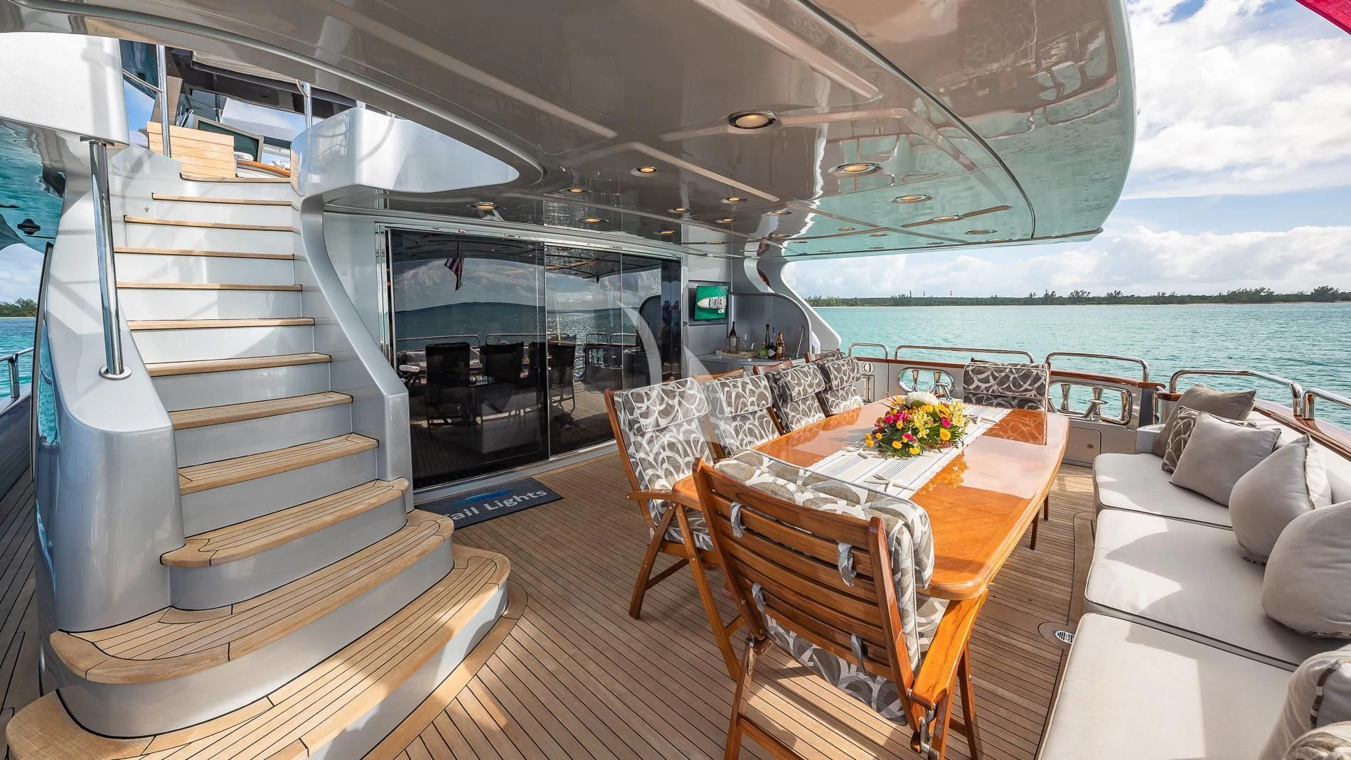 a boat on the water aboard TAIL LIGHTS Yacht for Sale