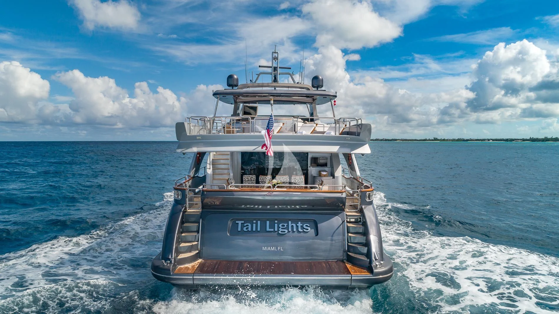 a boat on the water aboard TAIL LIGHTS Yacht for Sale