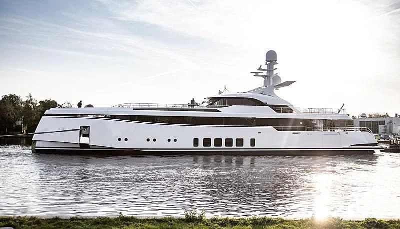 a large white ship aboard TOTALLY NUTS Yacht for Sale