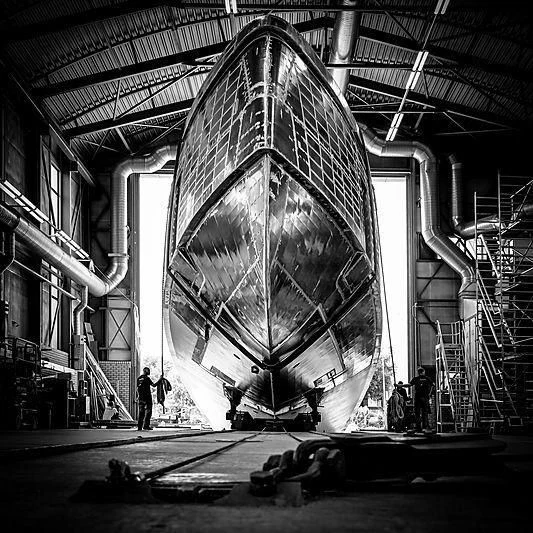 a large metal object with a hole in the middle aboard TOTALLY NUTS Yacht for Sale