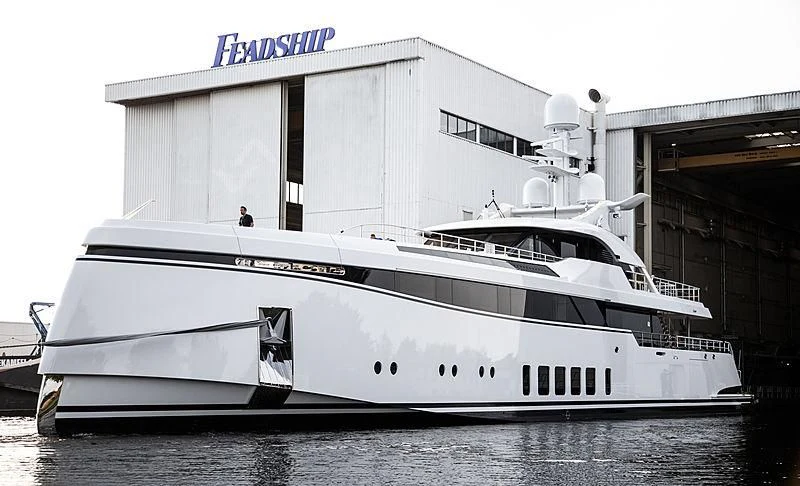 a large white yacht aboard TOTALLY NUTS Yacht for Sale