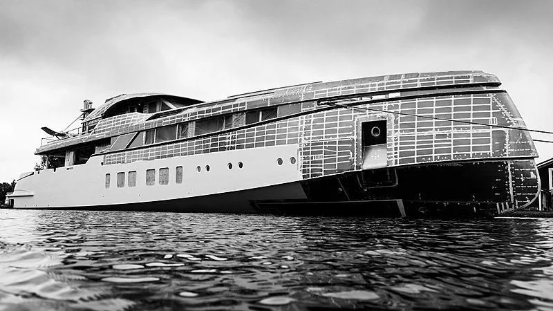 a large ship in the water aboard TOTALLY NUTS Yacht for Sale