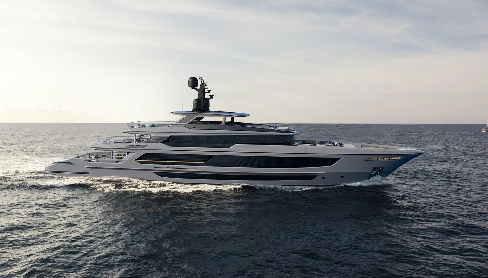 a white boat in the water aboard BAGLIETTO 52M T LINE HULL 09 Yacht for Sale