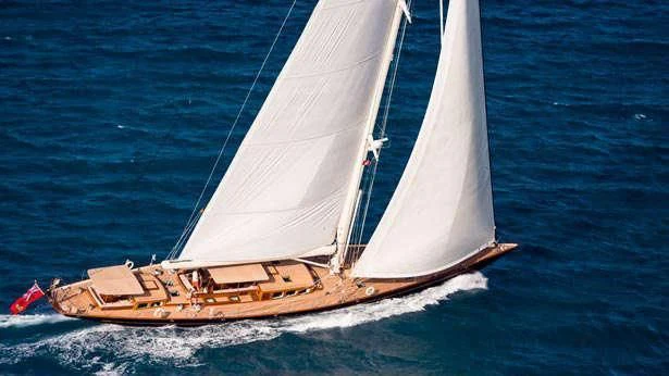 a sailboat on the water aboard PUMULA Yacht for Sale