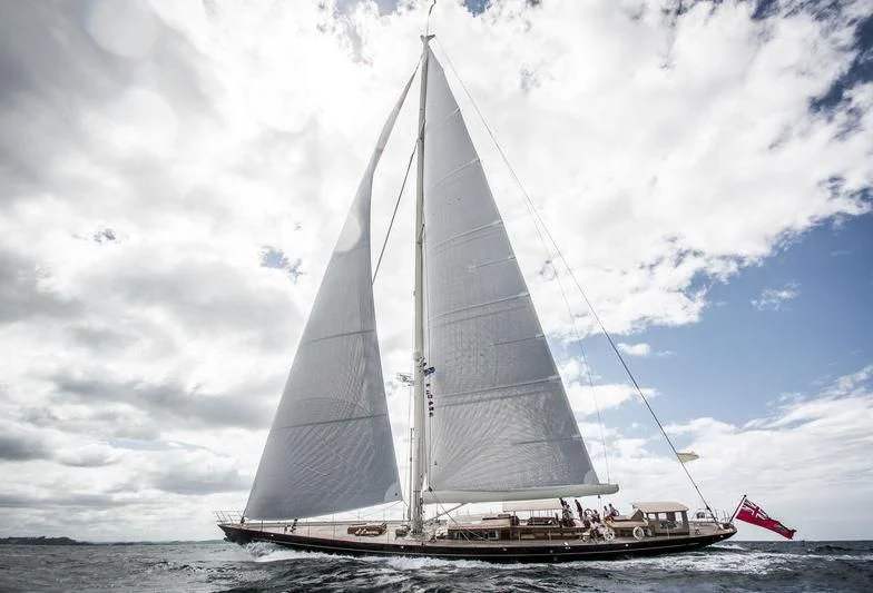 a sailboat on the water aboard PUMULA Yacht for Sale