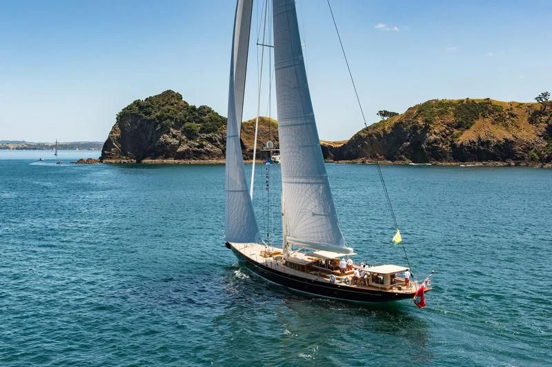 a sailboat on the water aboard PUMULA Yacht for Sale