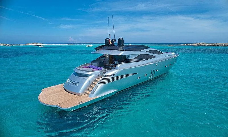 a boat in the water aboard XAMAN Yacht for Sale