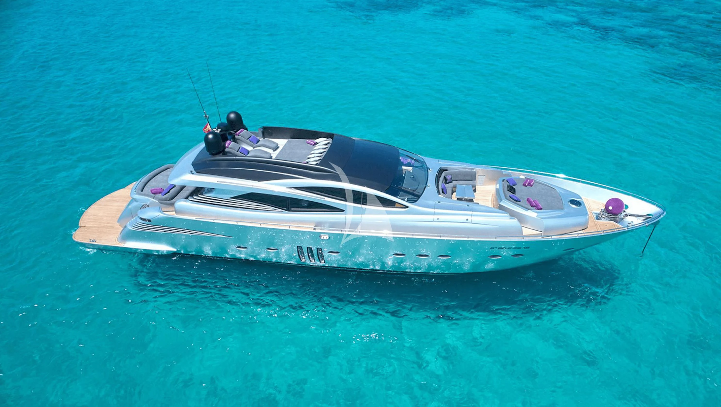 a car in the water aboard XAMAN Yacht for Sale