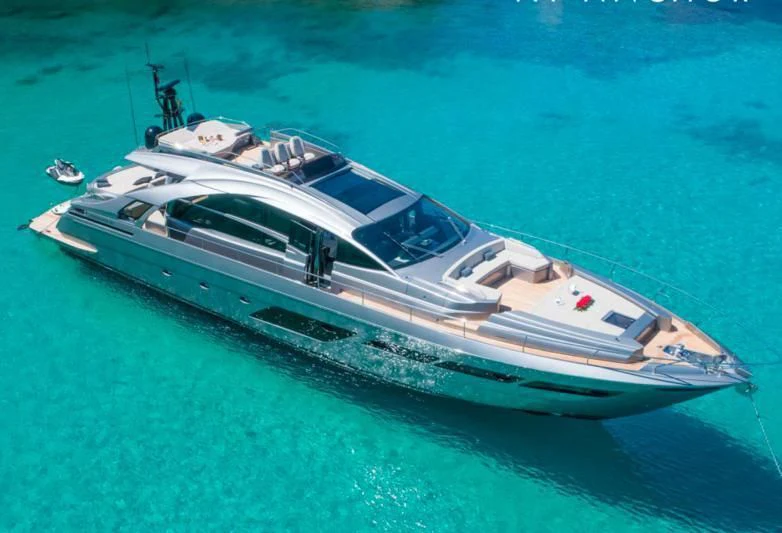 a white yacht on the water aboard XAMAN Yacht for Sale