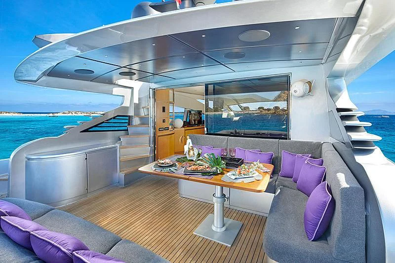inside of a boat aboard XAMAN Yacht for Sale
