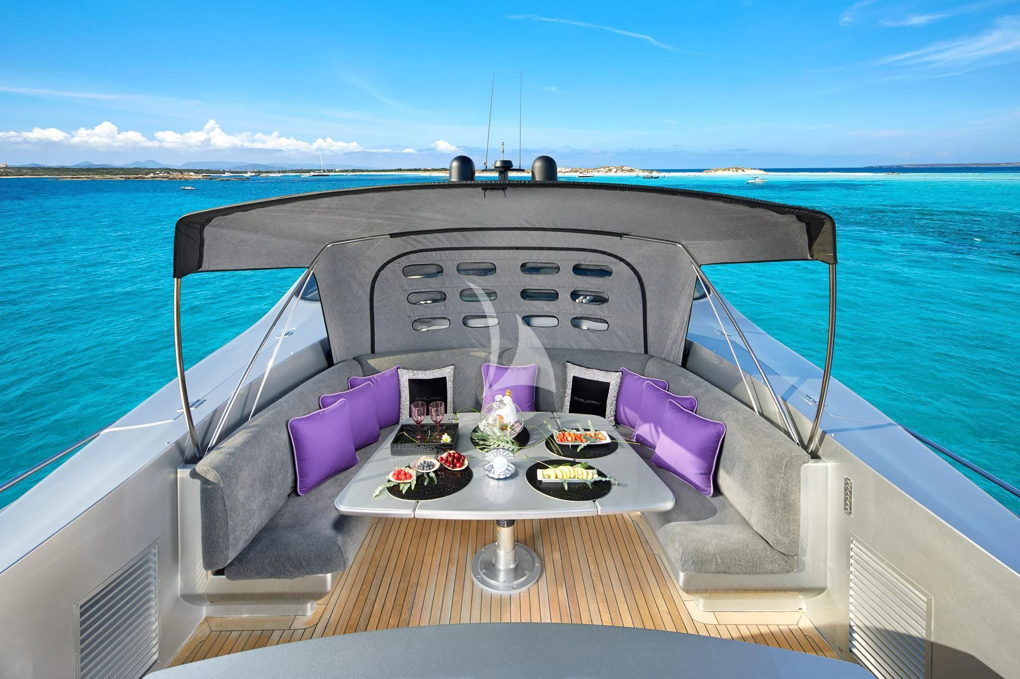 a cockpit of a plane aboard XAMAN Yacht for Sale