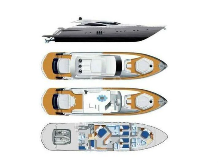 a pair of gold and silver measuring cups aboard XAMAN Yacht for Sale
