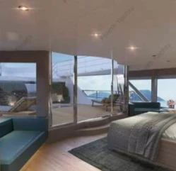 a boat on the water aboard INDEPENDENCE 135 Yacht for Sale