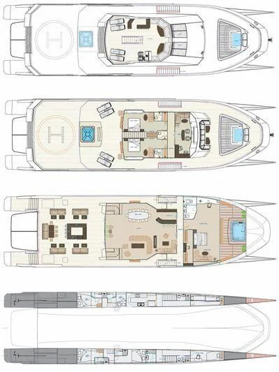 diagram aboard INDEPENDENCE 135 Yacht for Sale