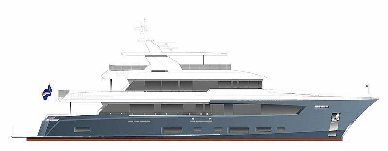 diagram, engineering drawing aboard JUANKY Yacht for Sale