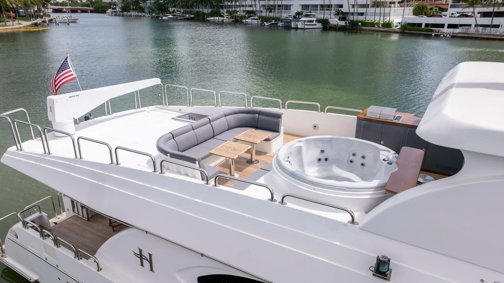a boat on the water aboard OCEAN 1 Yacht for Sale