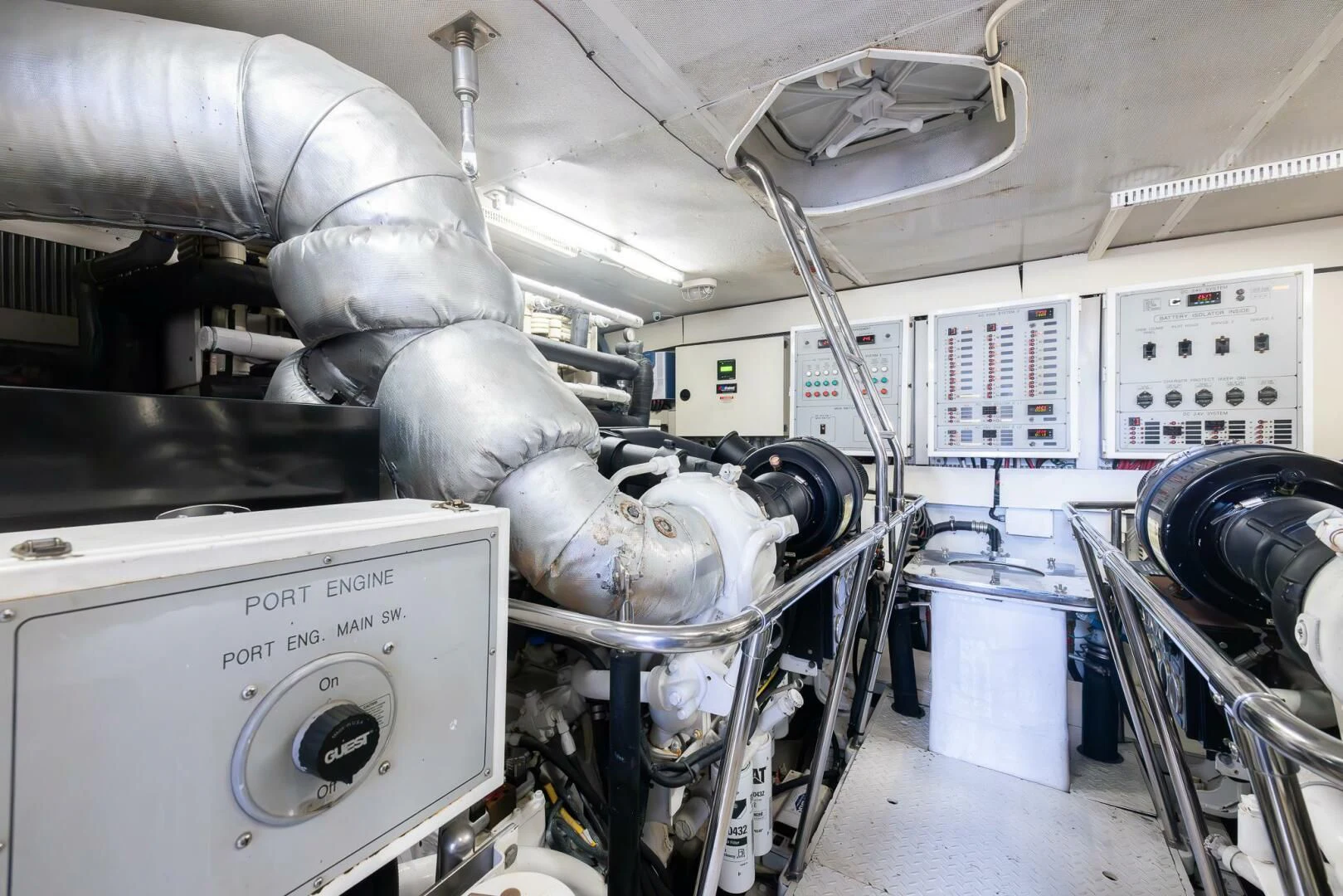 a close-up of a machine aboard OCEAN 1 Yacht for Sale