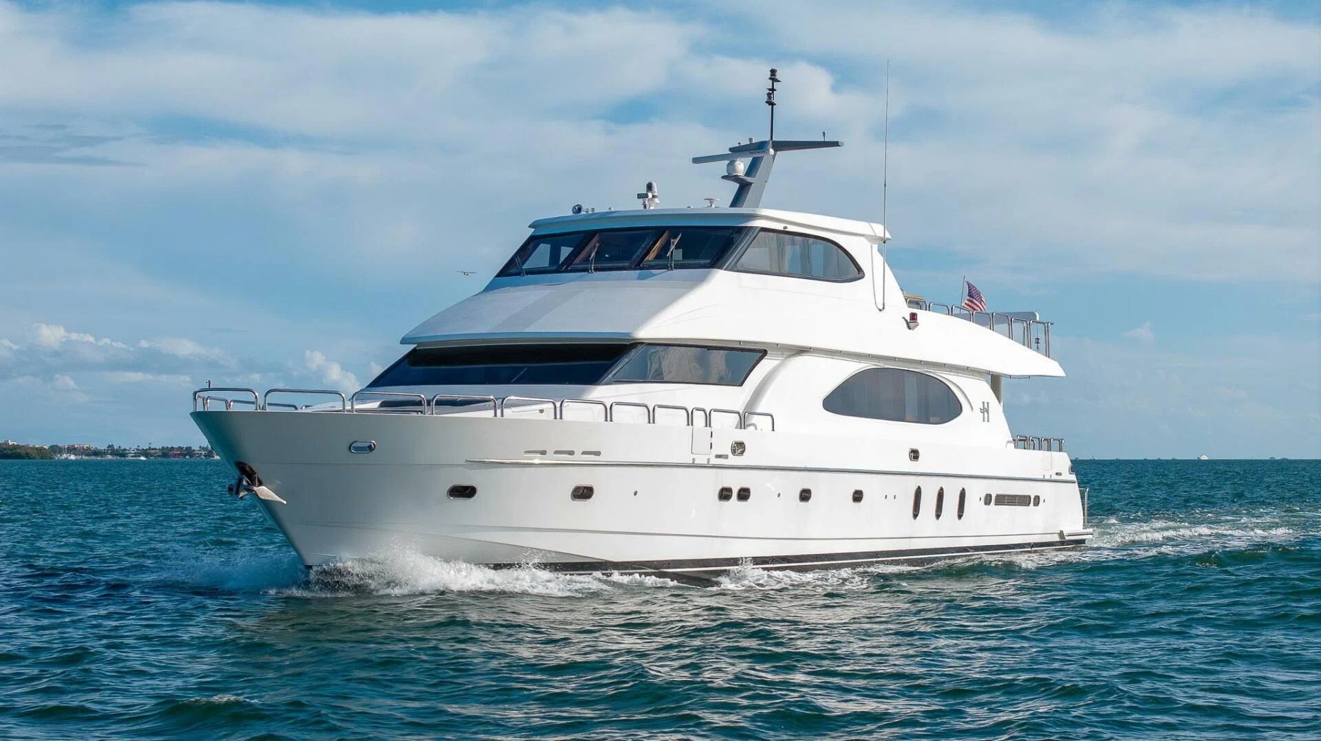 a white yacht in the water aboard OCEAN 1 Yacht for Sale