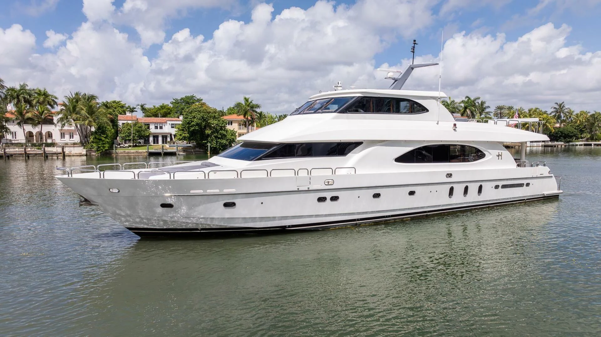 a white yacht on water aboard OCEAN 1 Yacht for Sale