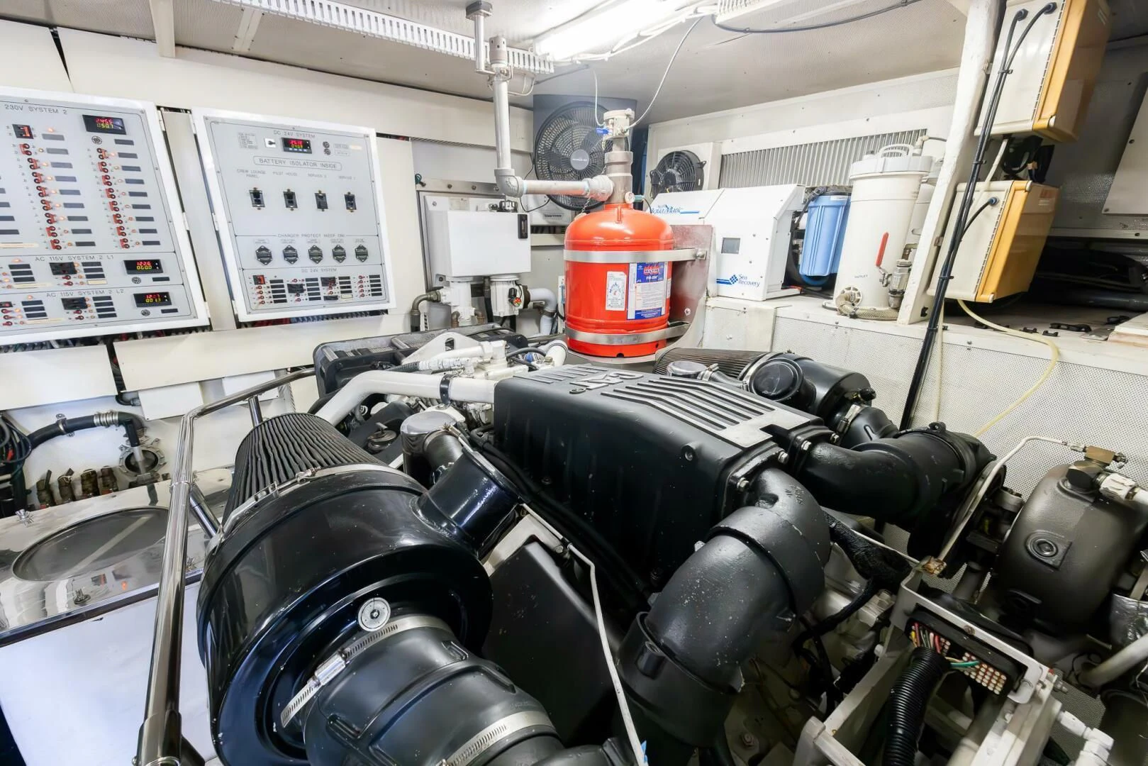 a room full of machinery aboard OCEAN 1 Yacht for Sale