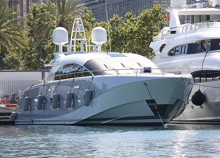 a group of boats docked aboard KESTREL Yacht for Sale