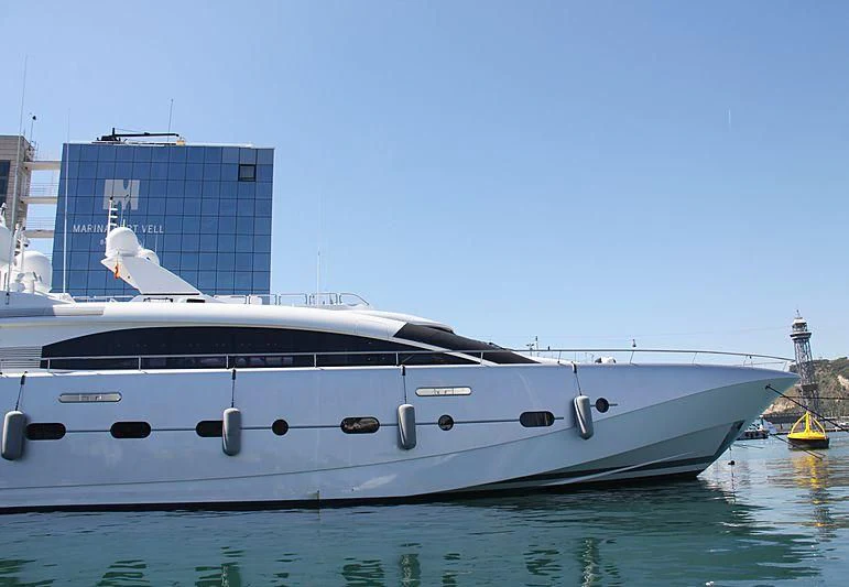 a yacht in the water aboard KESTREL Yacht for Sale