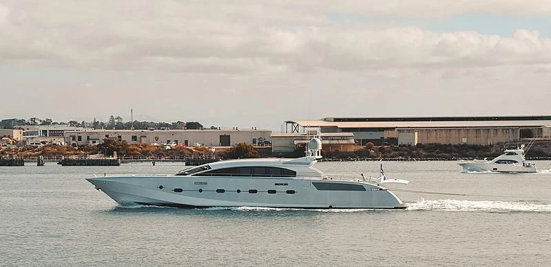a boat in the water aboard KESTREL Yacht for Sale