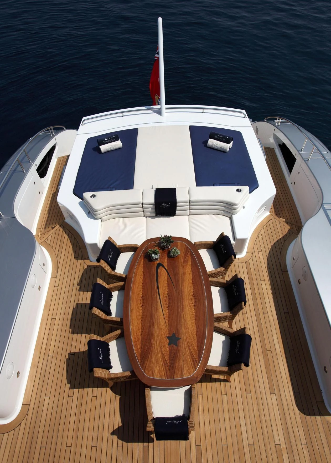 the front of a boat aboard KESTREL Yacht for Sale