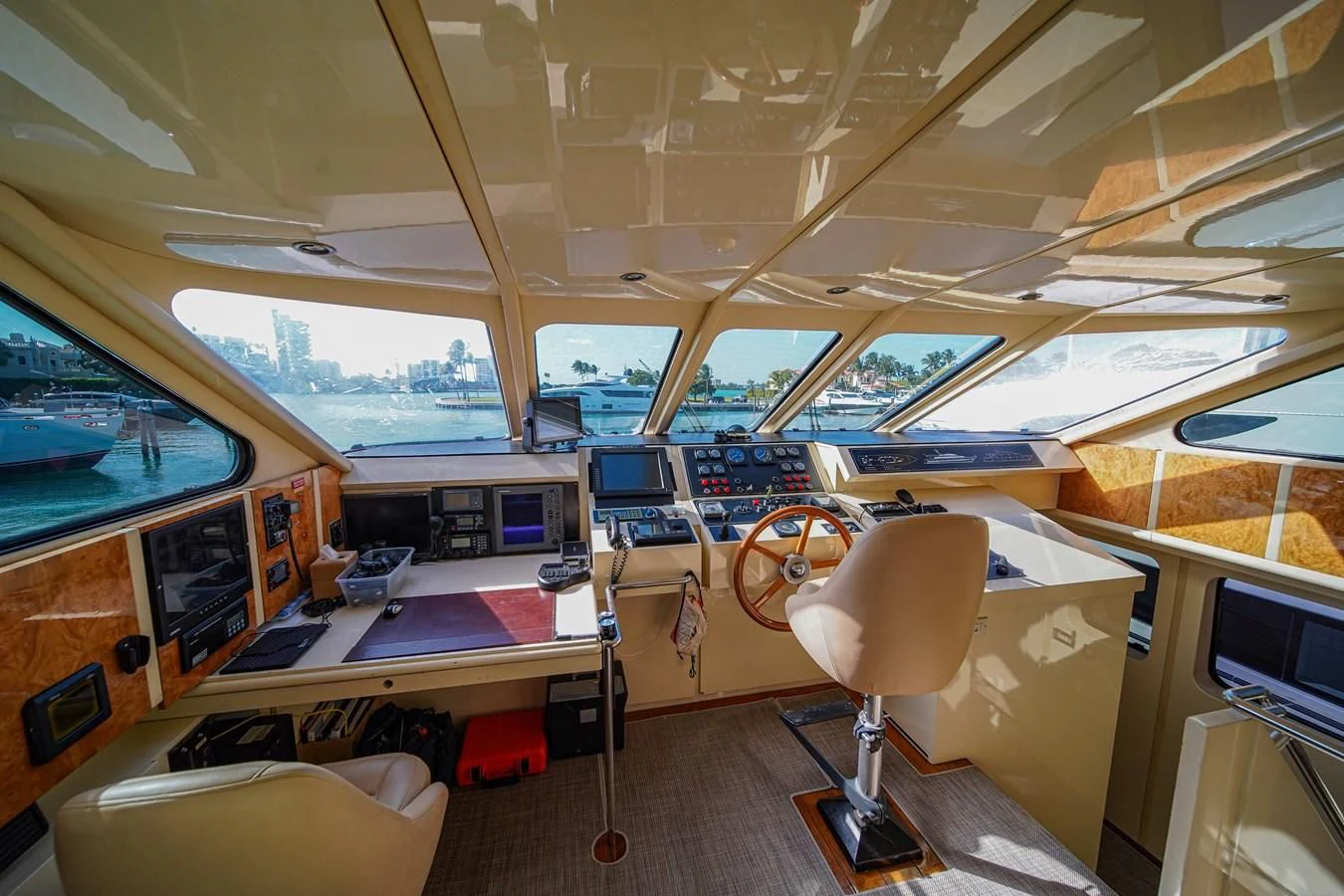 inside of a plane aboard AVALON Yacht for Sale