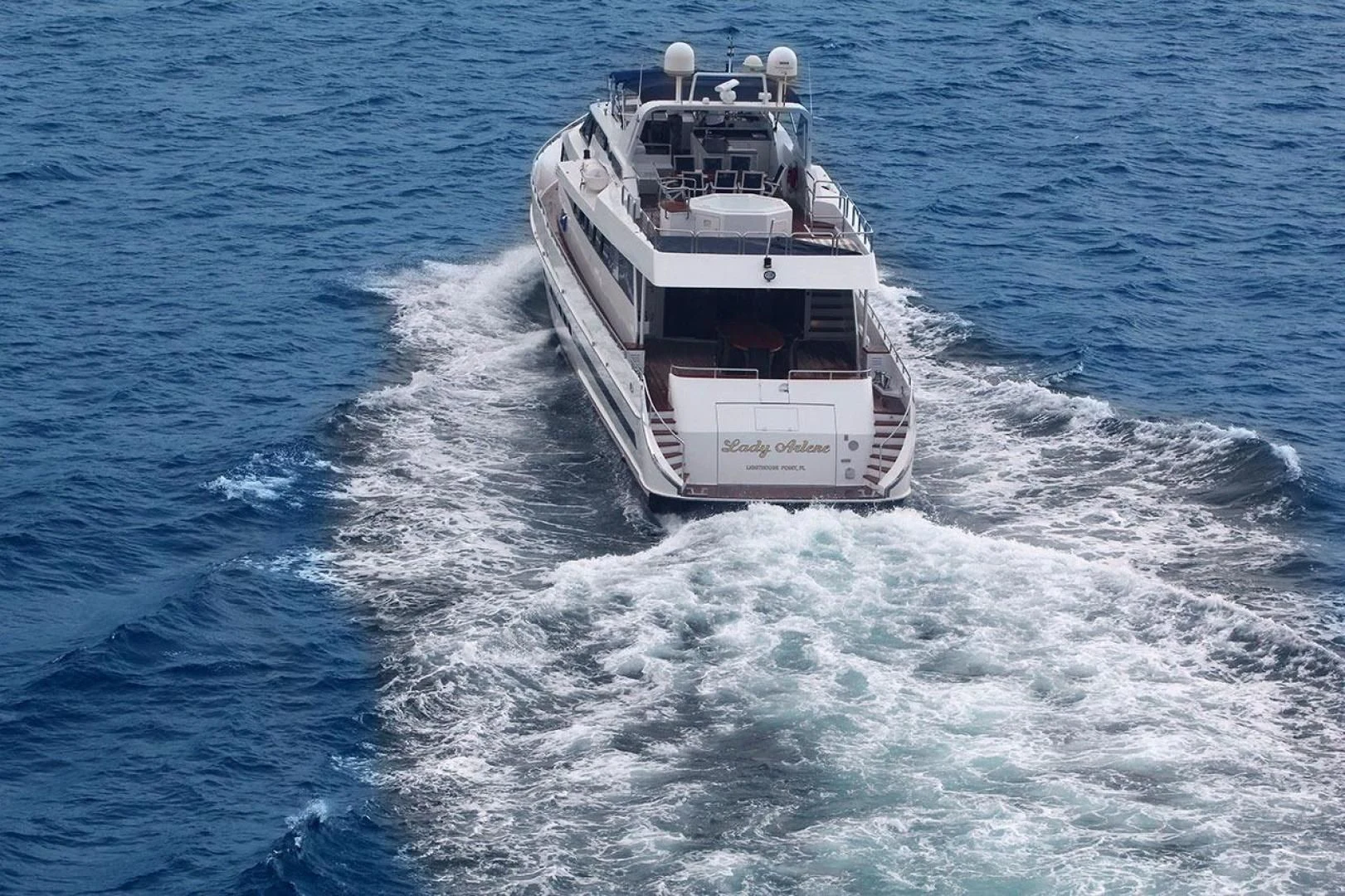 a boat on the water aboard AVALON Yacht for Sale