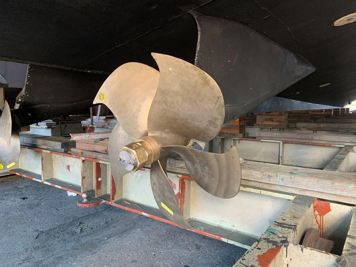 a large piece of machinery aboard AVALON Yacht for Sale