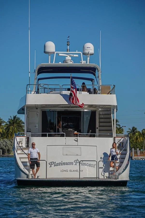 a boat with people on it aboard AVALON Yacht for Sale