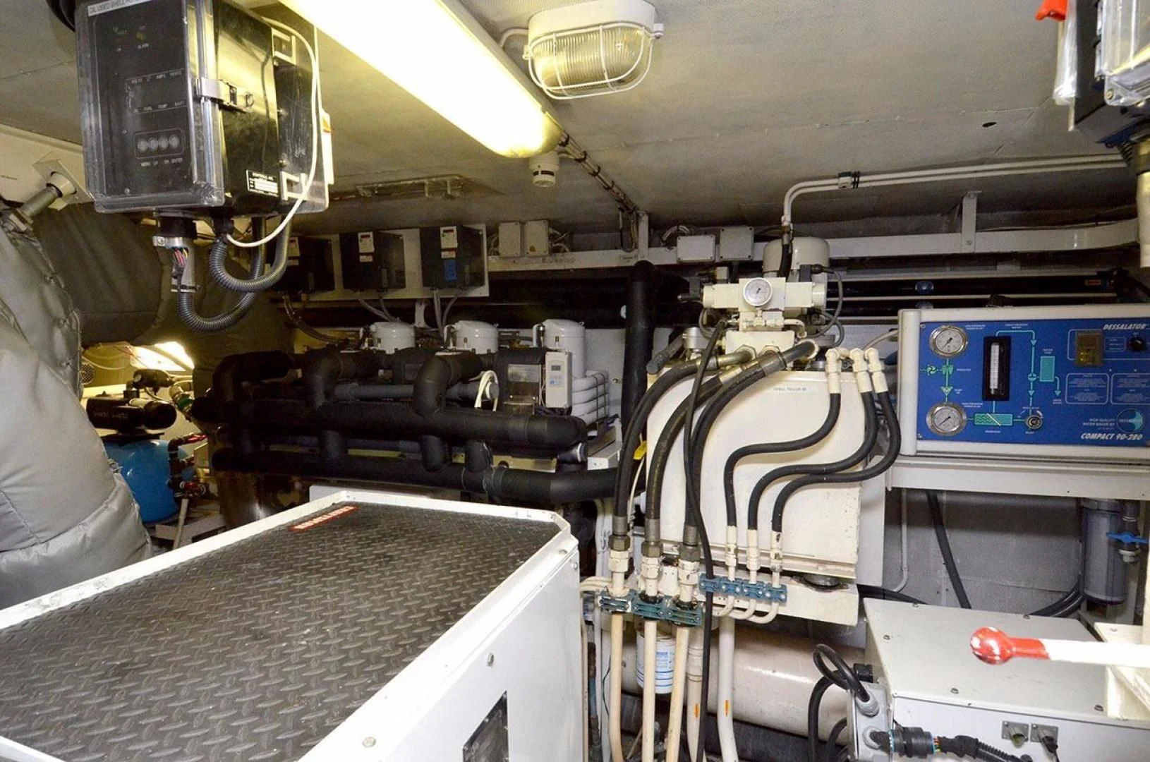 a room with machinery aboard AVALON Yacht for Sale