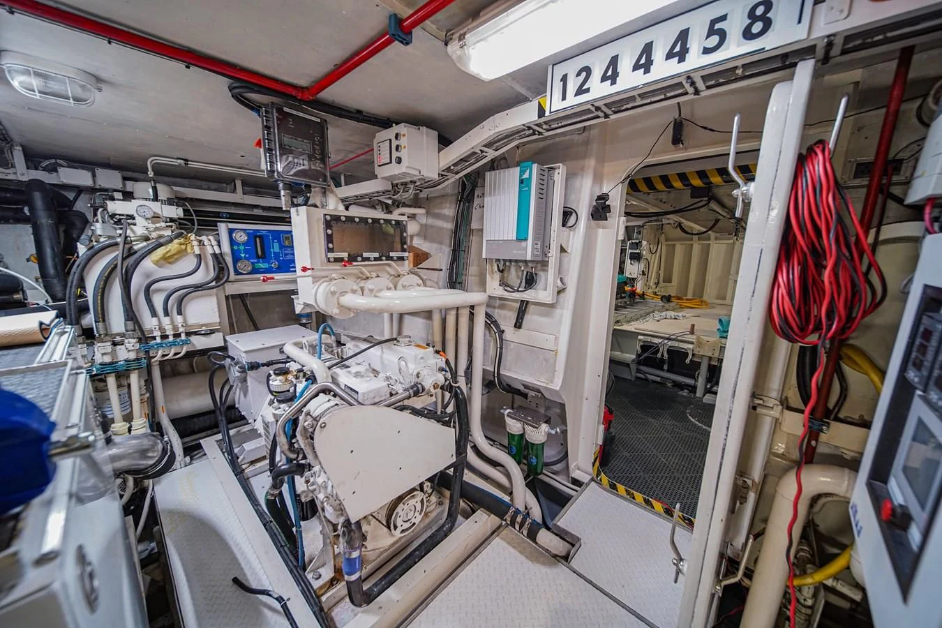 a room with a machine aboard AVALON Yacht for Sale