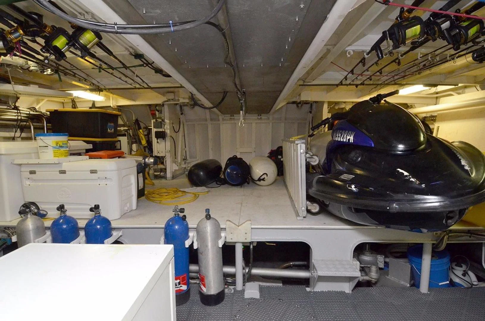 a large room with machinery aboard AVALON Yacht for Sale
